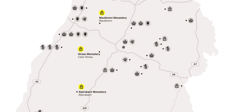 Illustration: Staatliche Schlösser und Gärten Baden-Württemberg, JUNG:Kommunikation GmbH journey map "Black Forest"